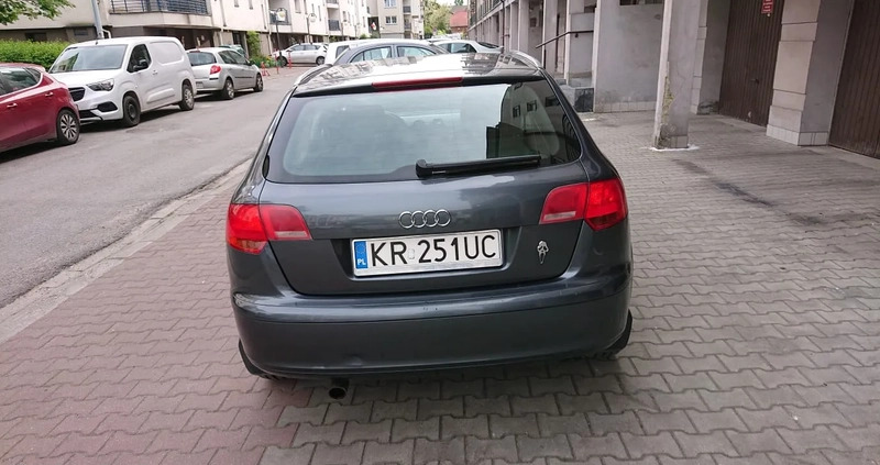 Audi A3 cena 18699 przebieg: 242000, rok produkcji 2007 z Kraków małe 37